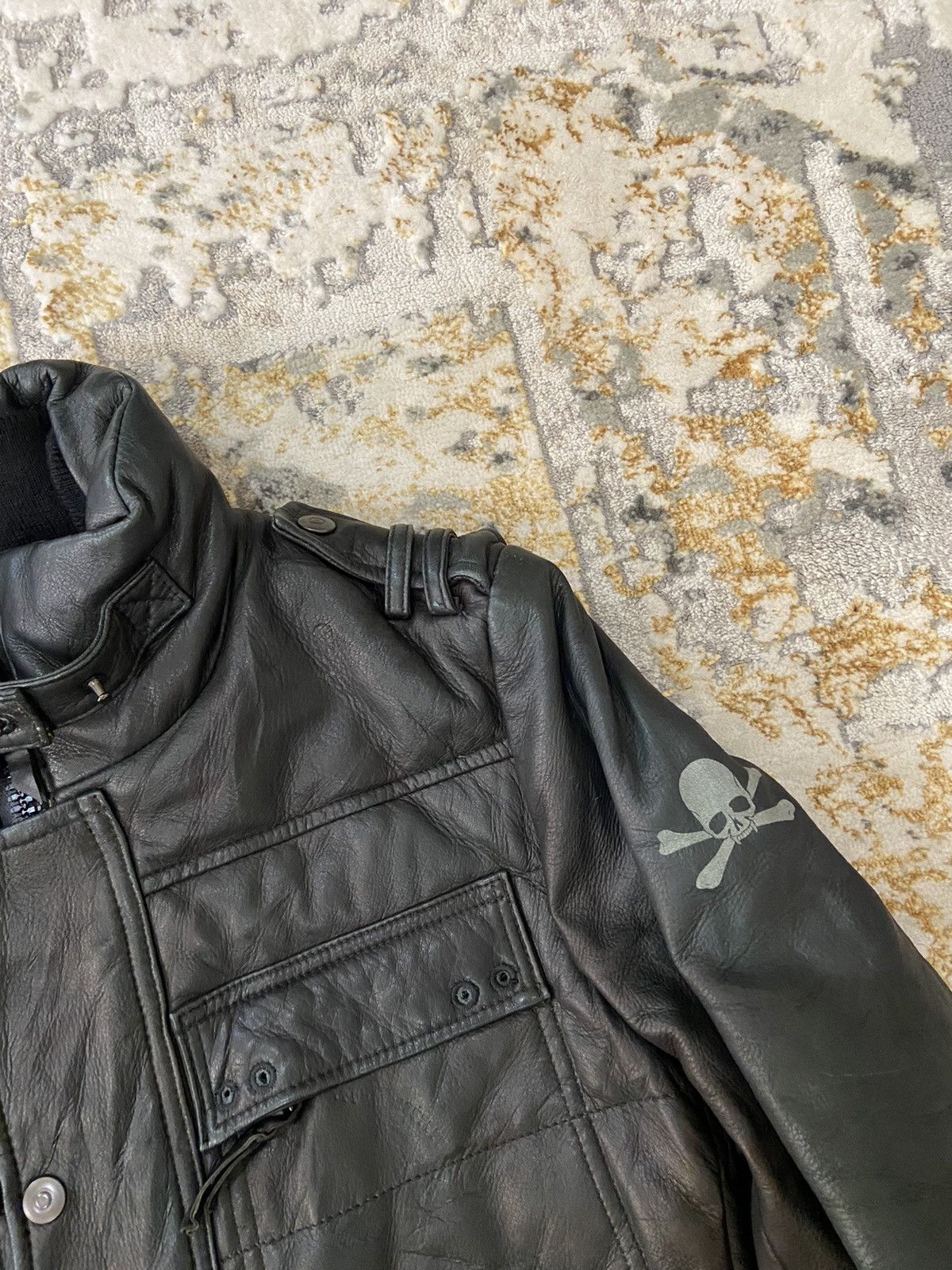 Leather × Mastermind Japan × Roen CRAZY RARE ROEN MASTERMIND BIKER LEATHER JACKET Size US S / EU 44-46 / 1 - 16 Thumbnail