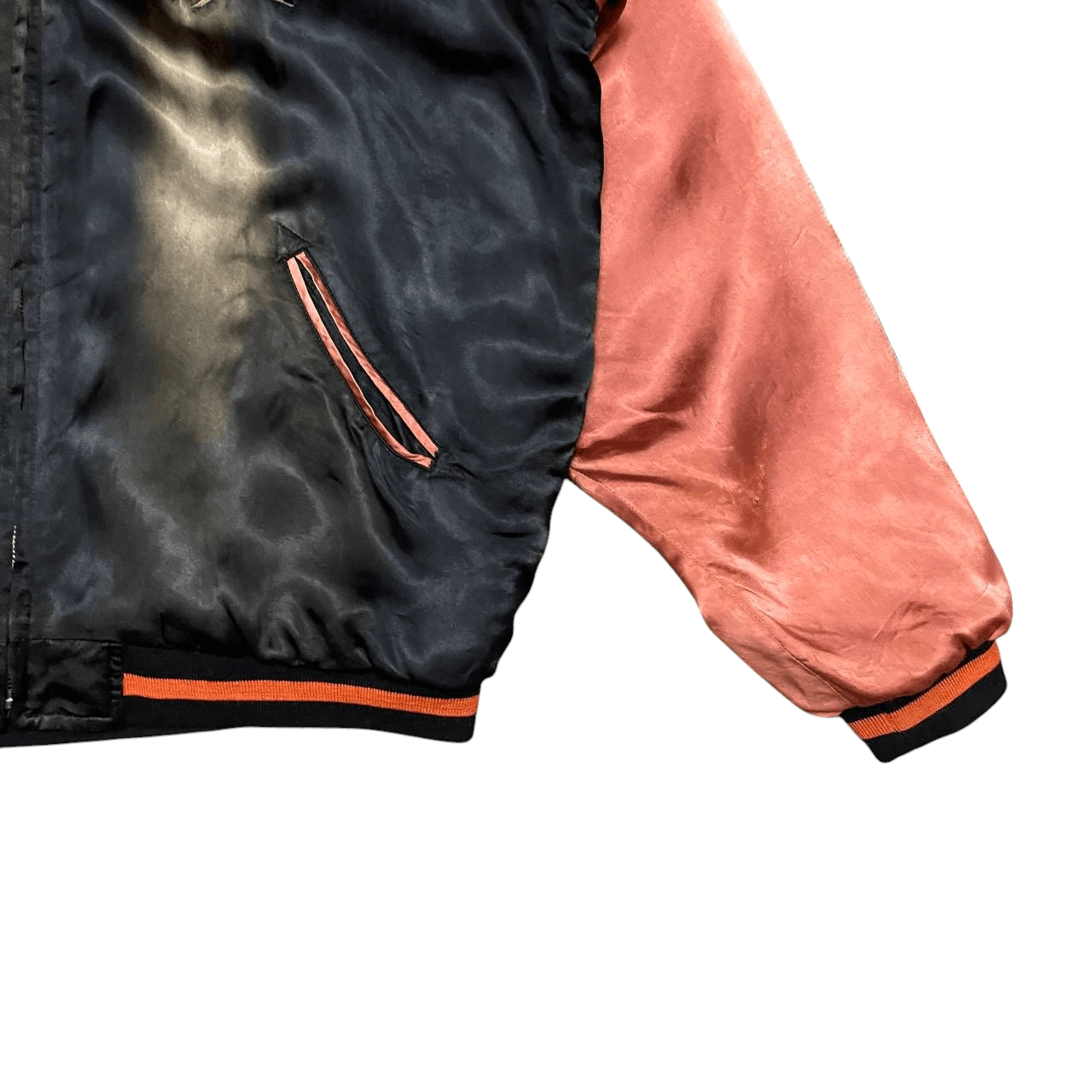 Japanese Brand Vintage Sukajan Souvenir Jacket Dragon Tiger Satin Faded Size US L / EU 52-54 / 3 - 7 Thumbnail