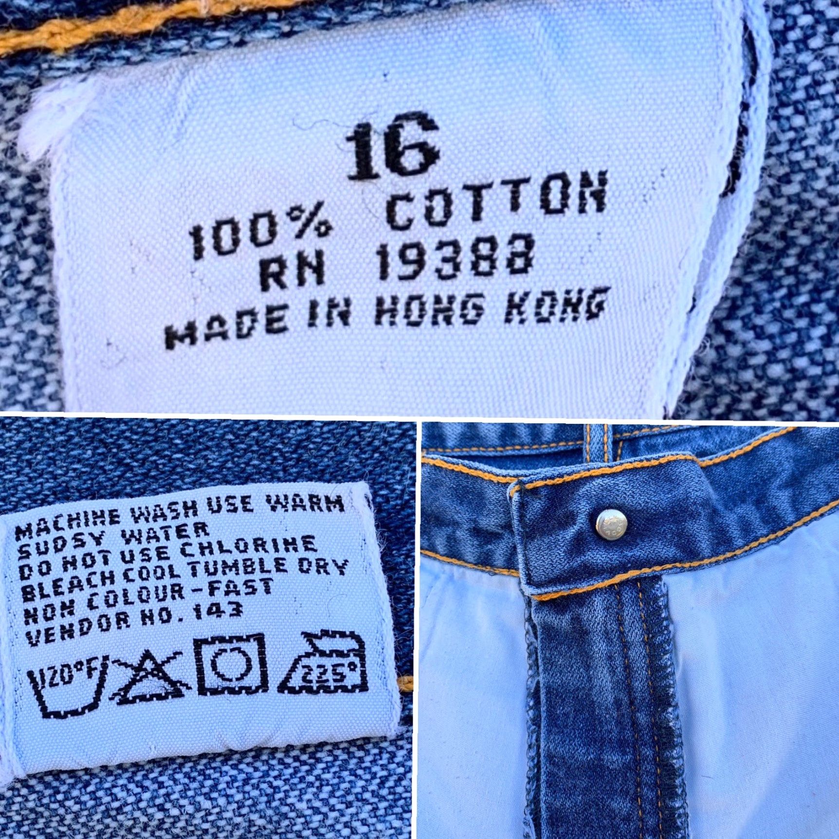 Vintage VINTAGE Brittania Jeans 30” Waist 16 Regular Denim 80s 70s High Waist Men’s Womens Girls Boys 1980s Blue Singe Pair Original Size 38" / US 16 / IT 52 - 7 Thumbnail