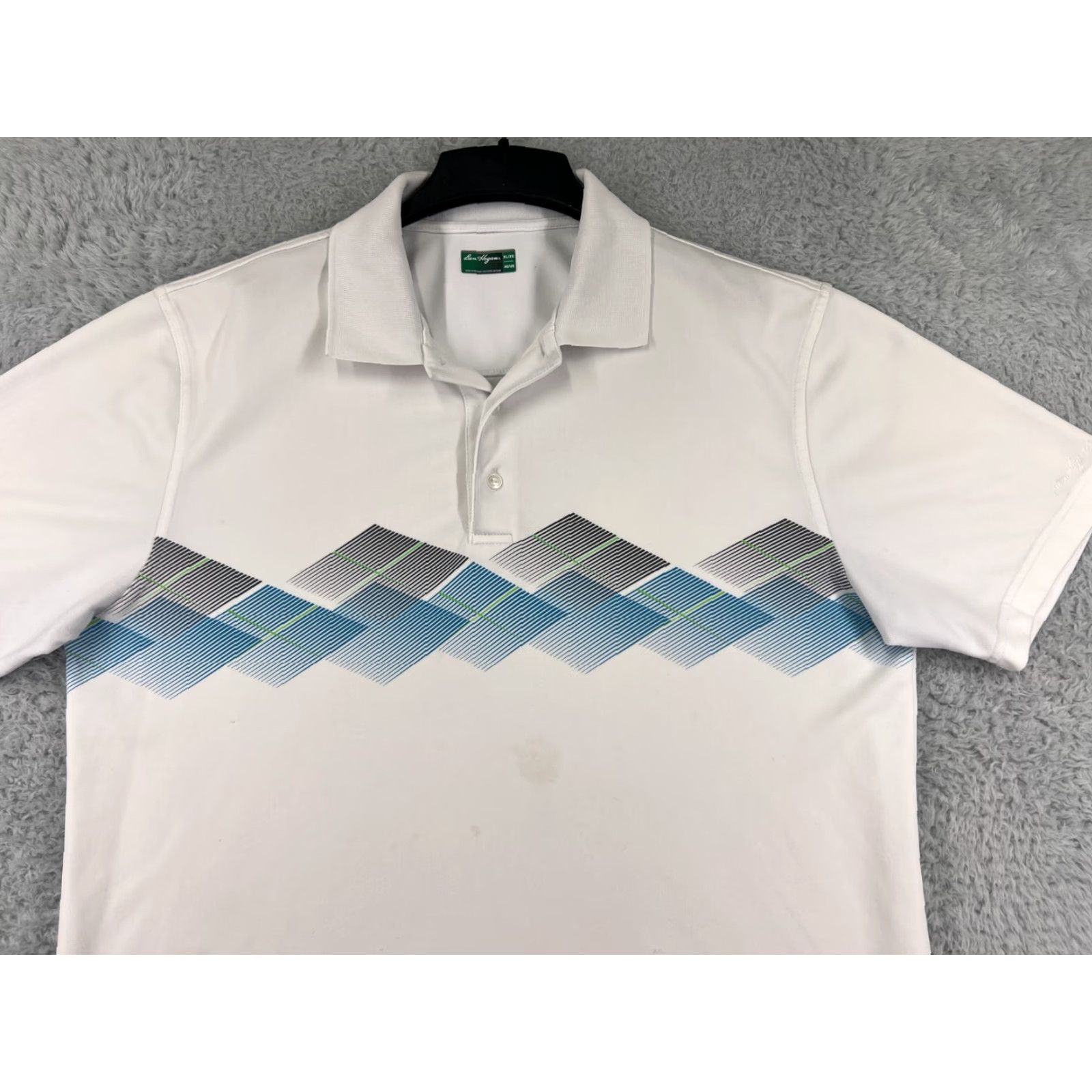 Hogan Ben Hogan Polo Shirt Mens XL White Diamond Golf Polo Shirts Mens XL White Diamond Golf Size US XL / EU 56 / 4 - 4 Thumbnail