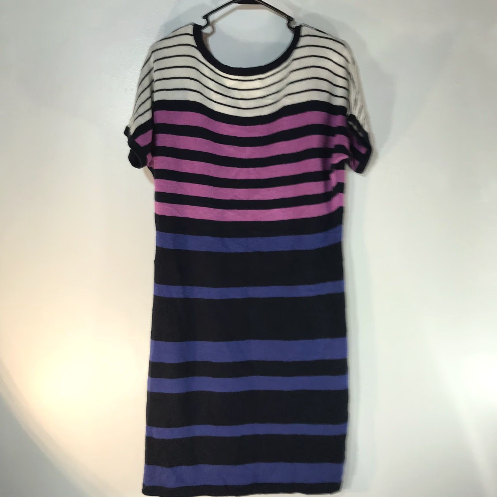 Loft Ann Taylor Loft Multicolored Striped Wool Blend Sweater Dress Womens Size M Size M / US 6-8 / IT 42-44 - 2 Thumbnail