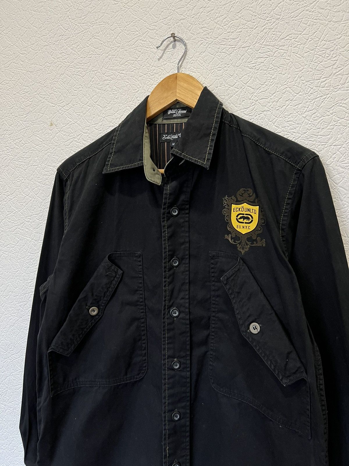 Ecko Unltd. Vintage Ecko Enltd. Black Avant Garde Shirt Size US M / EU 48-50 / 2 - 3 Thumbnail