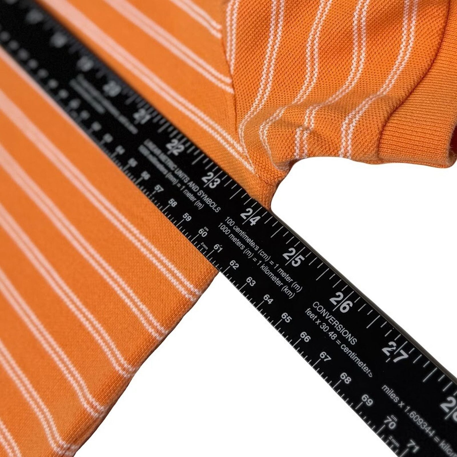 Nautica Nautica Men's Classic Fit Tee Striped Polo Shirt Orange XL Size US XL / EU 56 / 4 - 2 Thumbnail
