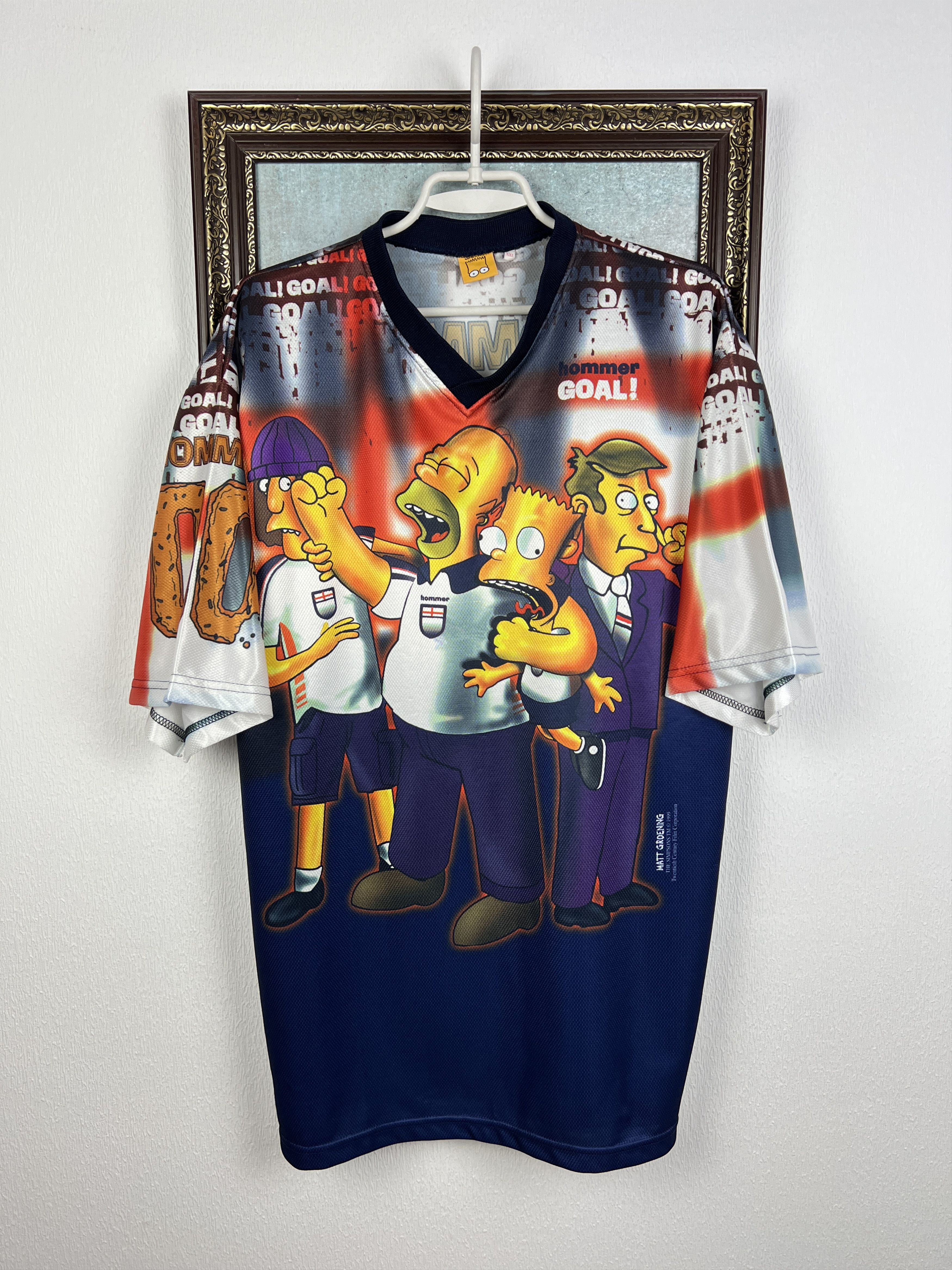 The Simpsons The Simpsons Homer Bart England Football Shirt Jersey Trikot Size US XXL / EU 58 / 5 - 1 Thumbnail