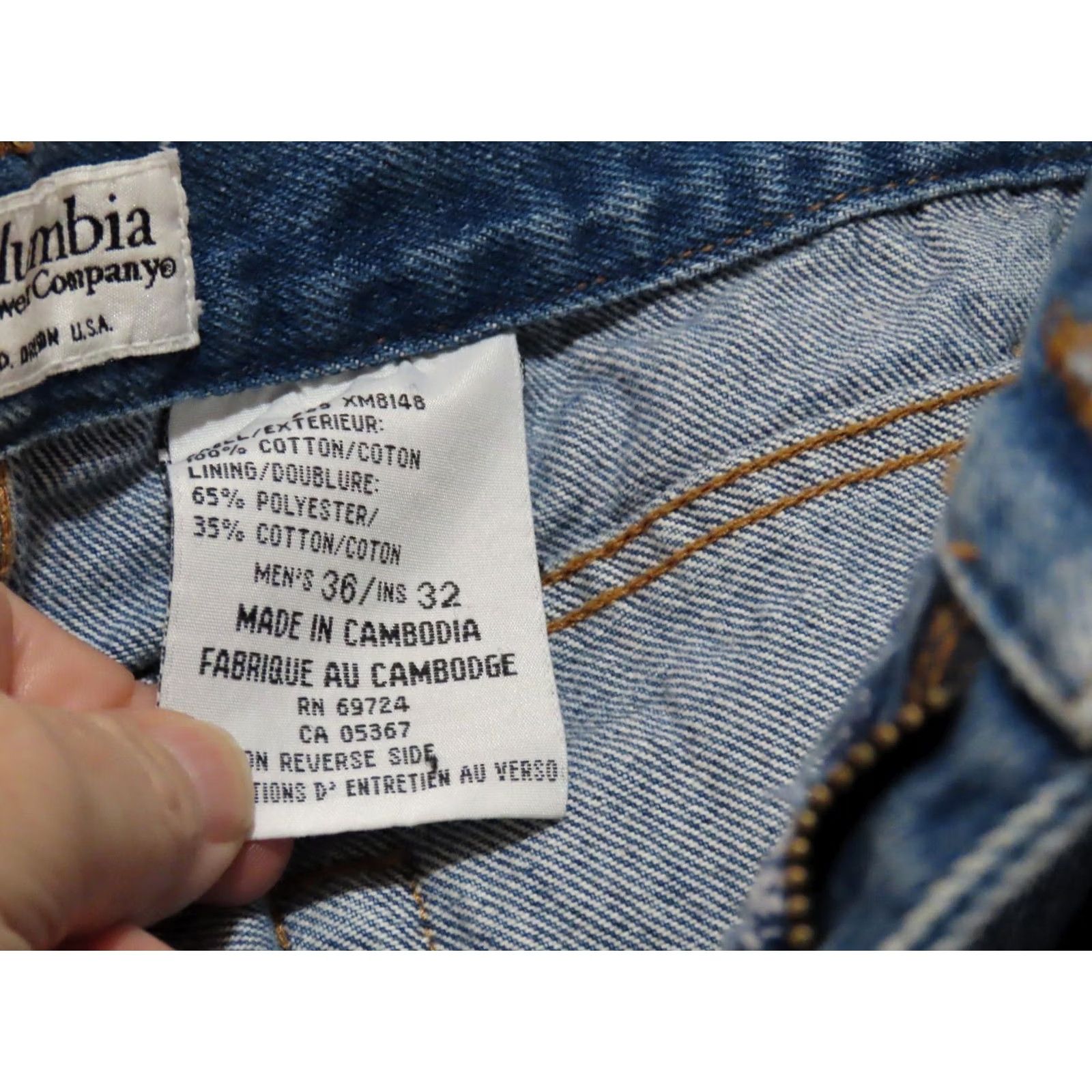 Vintage Columbia Jeans Men 36x32 Straight Blue 30 Inseam Straight Leg Mens Blue Jeans Size US 36 / EU 52 - 6 Thumbnail