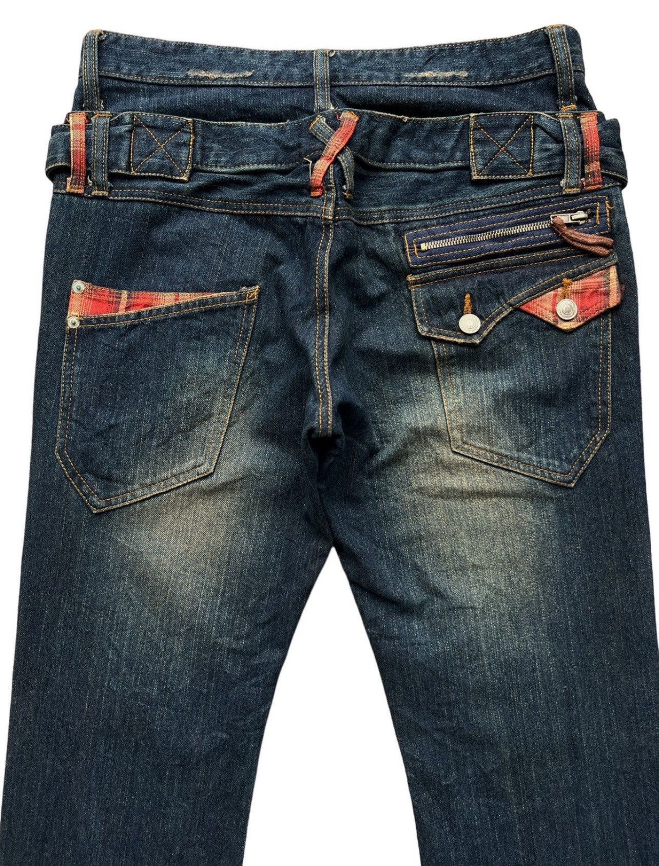 Hysteric Glamour Wild Khakis Double Waist Rusty Distressed Denim Jeans 33x30 Size US 33 - 4 Thumbnail