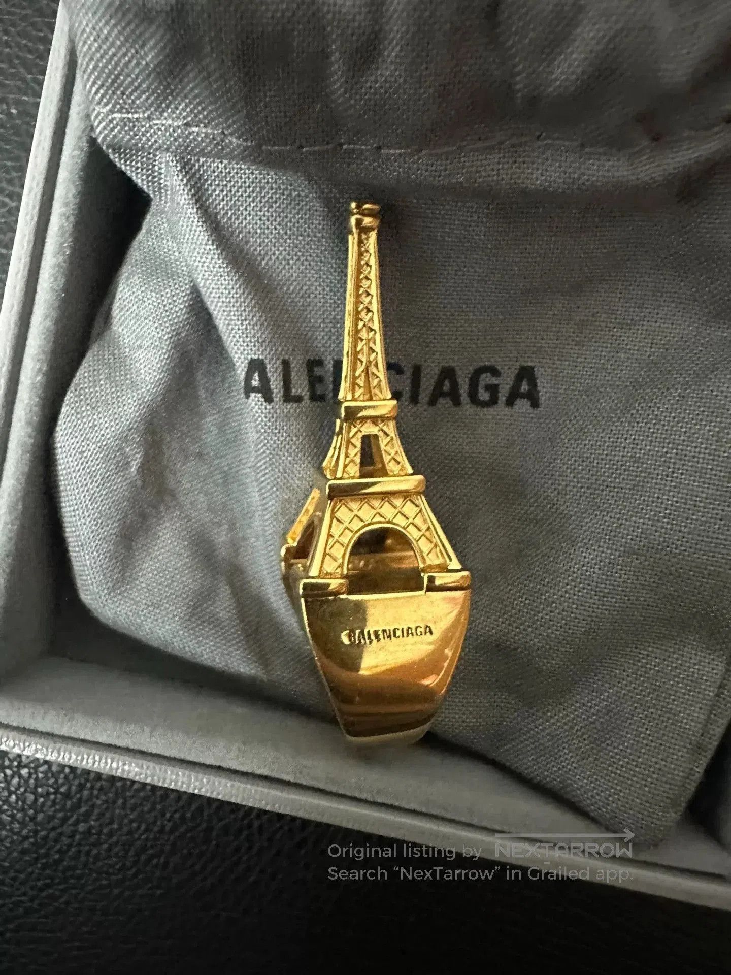 Balenciaga balenciaga eiffel tower ring in gold. Size ONE SIZE - 2 Thumbnail