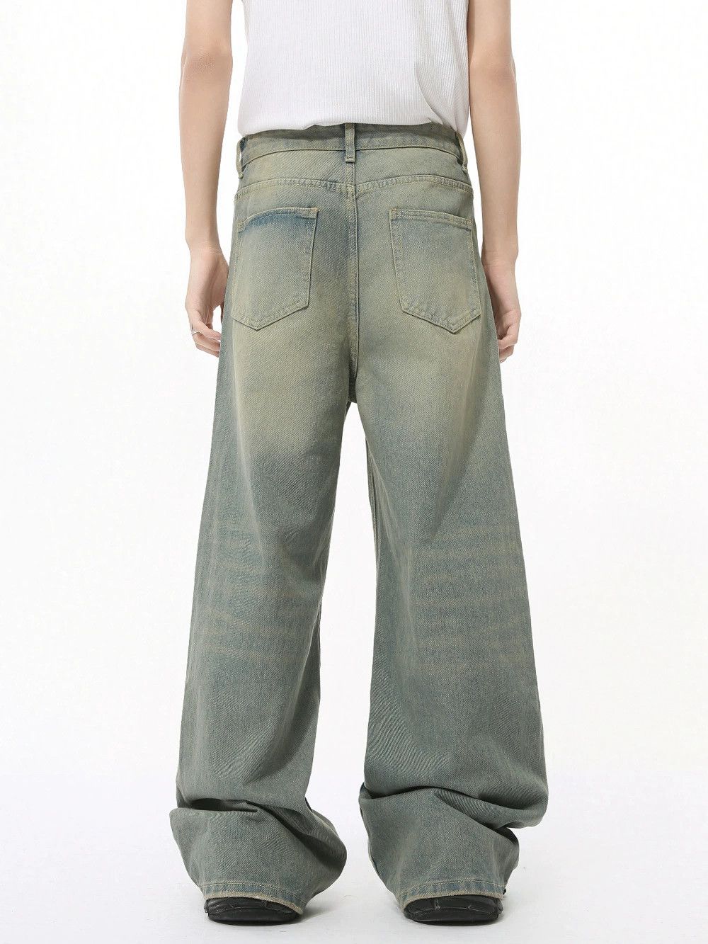 Jean Men's retro straight wide-leg loose jeans Size US 32 / EU 48 - 4 Thumbnail