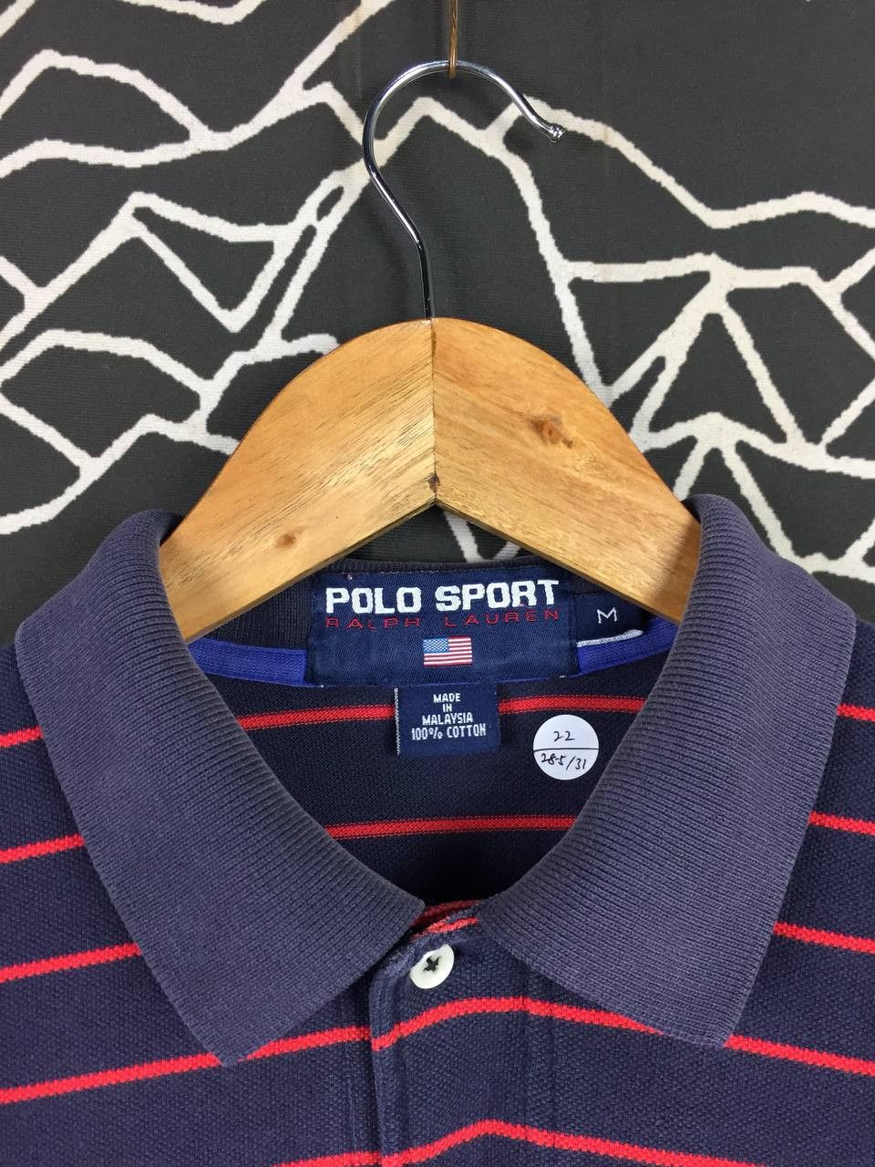 Polo Ralph Lauren Vtg Polo Sport Ralph Lauren Embroidered Logo Stripe Polo Tee Size US M / EU 48-50 / 2 - 6 Thumbnail