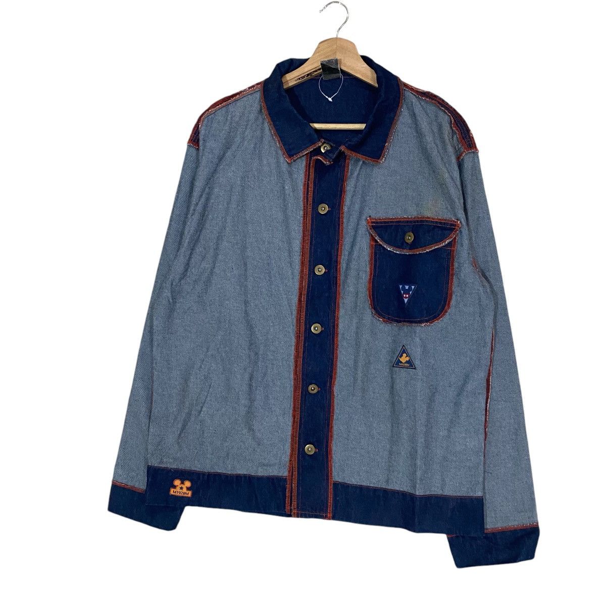Mickey Mouse × Vintage VINTAGES MICKEY POPPINS SELVEDGE DENIM JACKET Size US M / EU 48-50 / 2 - 3 Thumbnail