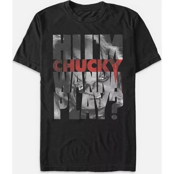 Other NEW CHUCKY HI I’M CHUCKY WANNA PLAY BLACK T-SHIRT SZ LARGE L Size US L / EU 52-54 / 3 - 1 Thumbnail