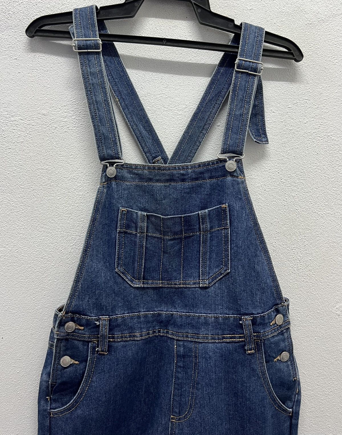 Japanese Brand × Vintage Vintage Y2K style Classic Dark Wash Denim Overalls – Size M Size US 33 - 3 Thumbnail