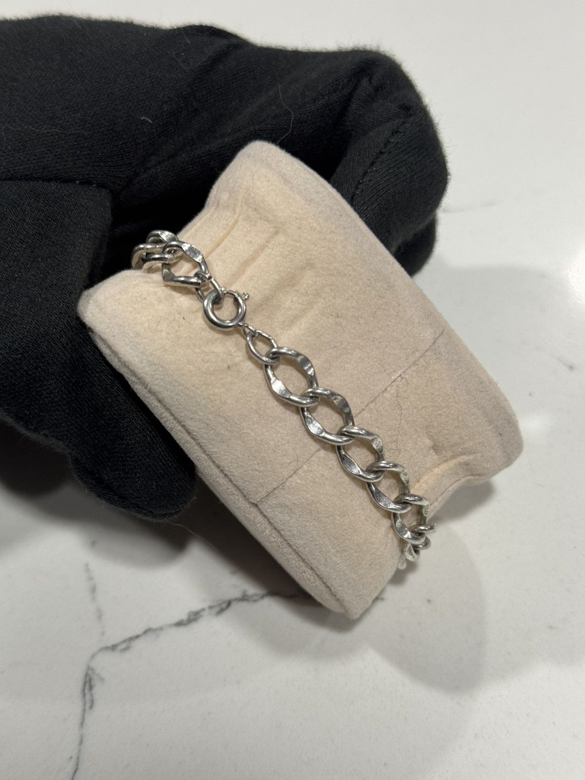 Sterling Silver Rare Signed AIRFLEX Sterling Silver Chunky Link Bracelet Size ONE SIZE - 3 Thumbnail