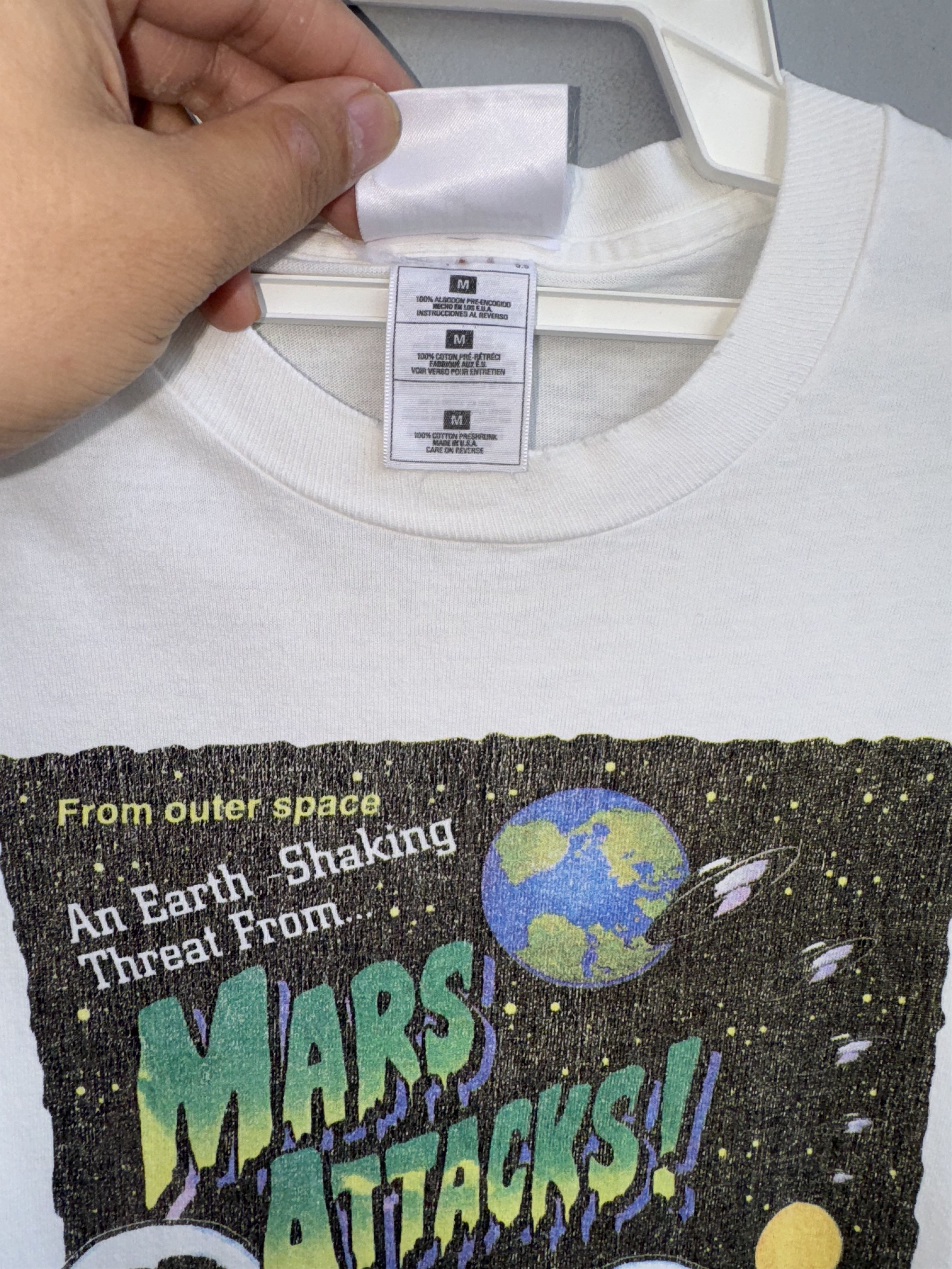 Vintage Mars Attacks 1996's Promotion Vintage Shirt Size US M / EU 48-50 / 2 - 4 Thumbnail