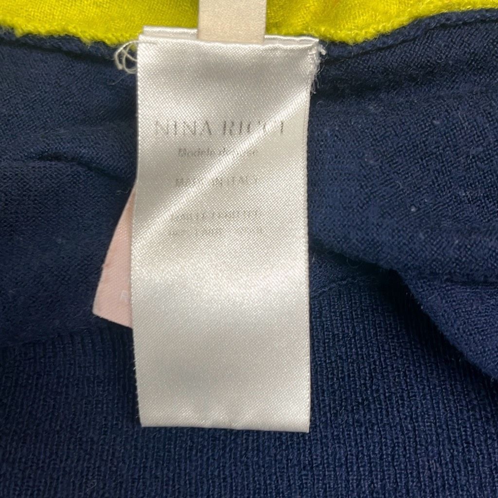 Nina Ricci Nina Ricci Womens Small Wool Colorblock Knot Detail Top Gree Size S / US 4 / IT 40 - 8 Thumbnail