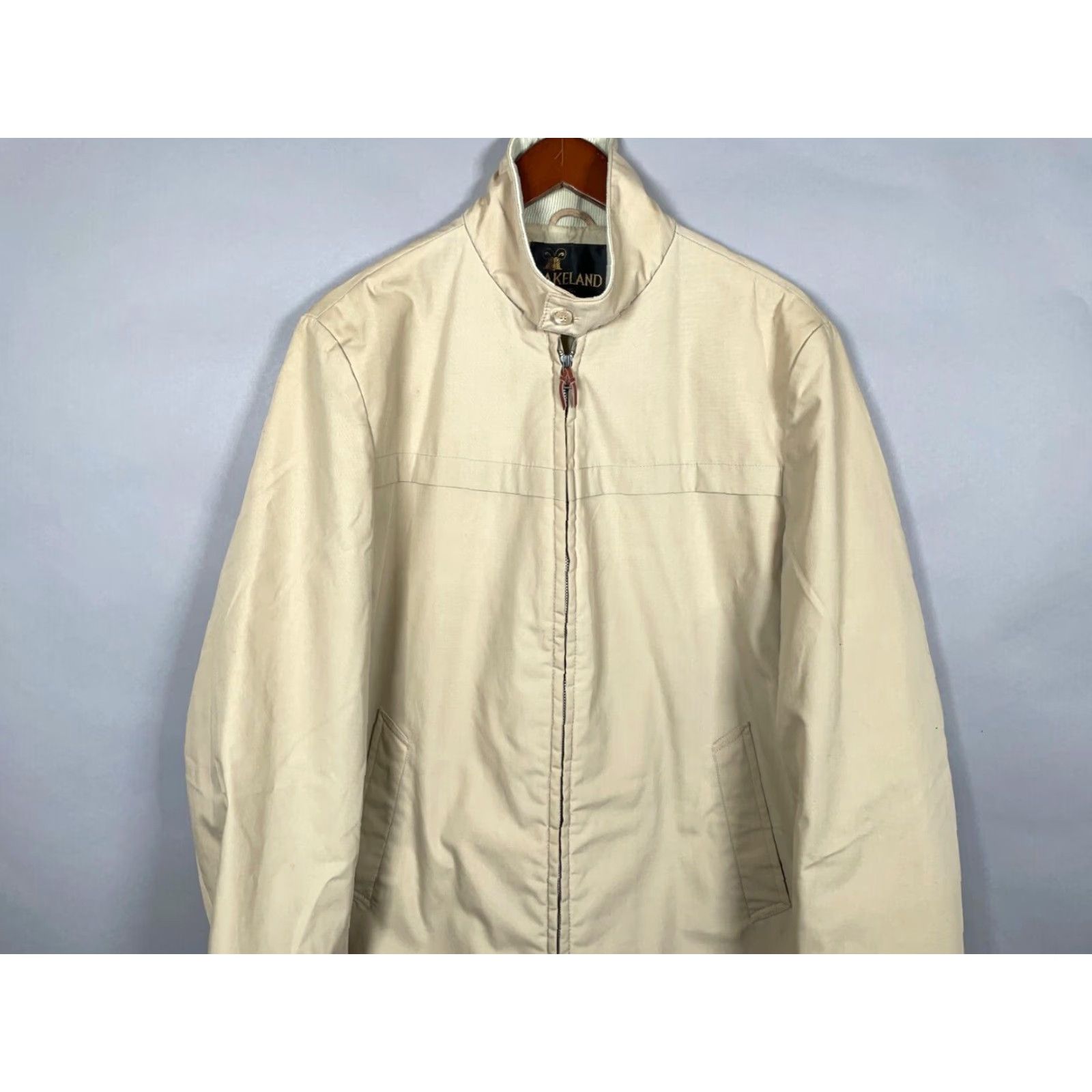 Vintage VINTAGE Lakeland Windbreaker Jacket Mens 46 Long 2XL Tall Beige Cotton Lightweight Fall Winter Size US S / EU 44-46 / 1 - 4 Thumbnail