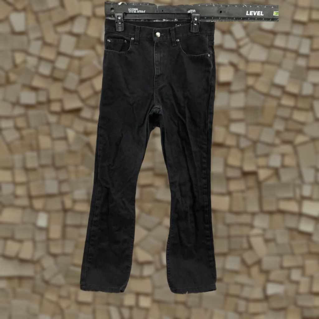 George George Jeans Size 29x30 Mens Mid Rise Dark Wash Black - 5-Pocket Denim Straight Regular Waist Size US 29 - 1 Thumbnail