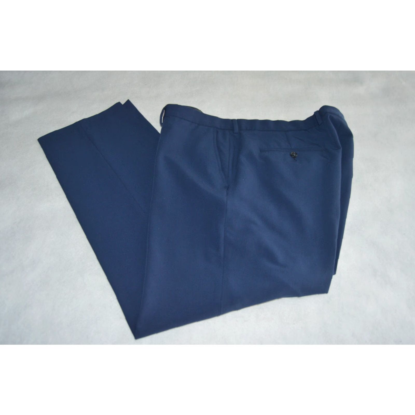 Nautica Nautica Pants Flat Front Solid Blue 40W x 30L Mens Dress Pants Regular Size 40 Navy Blue Nautica 40Wx30L Mens Pants Size US 40 / EU 56 - 2 Thumbnail