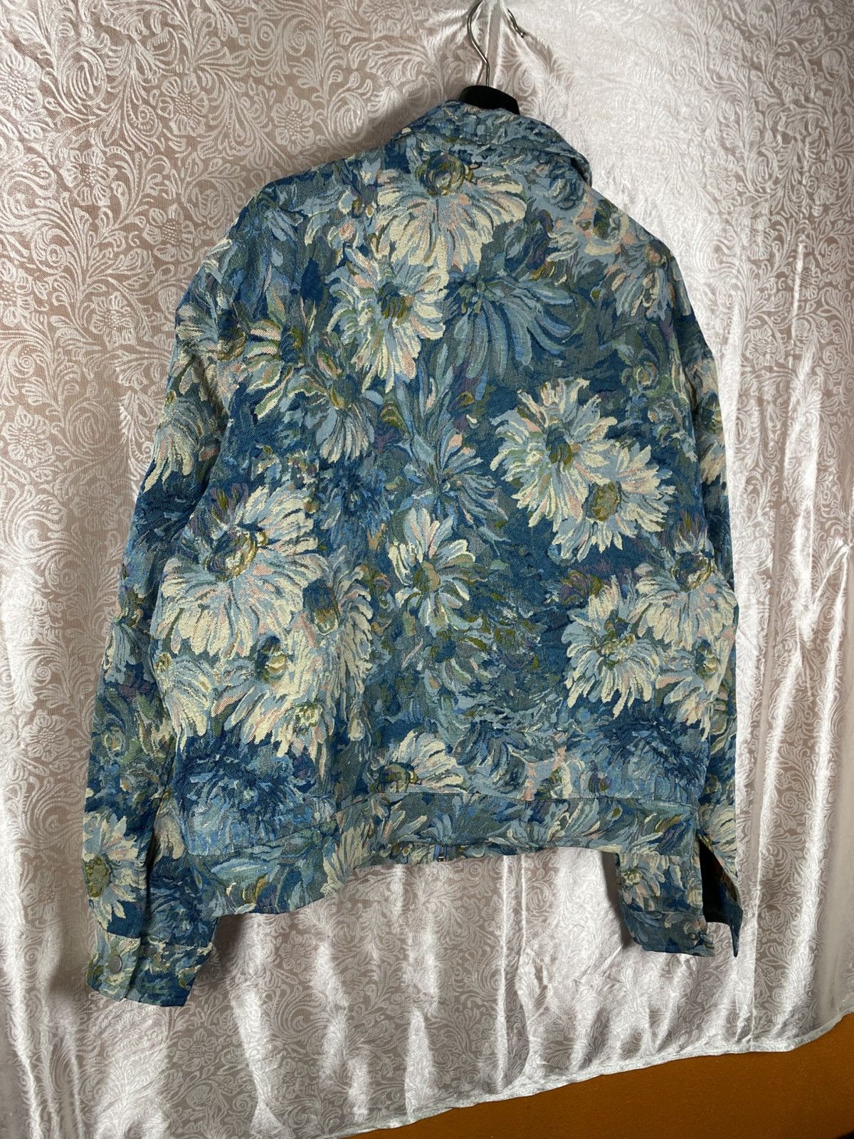 Vintage Sumwon Floral Tapestry Jacket Blue Vintage Aesthetic Zip-Up Size US L / EU 52-54 / 3 - 14 Thumbnail