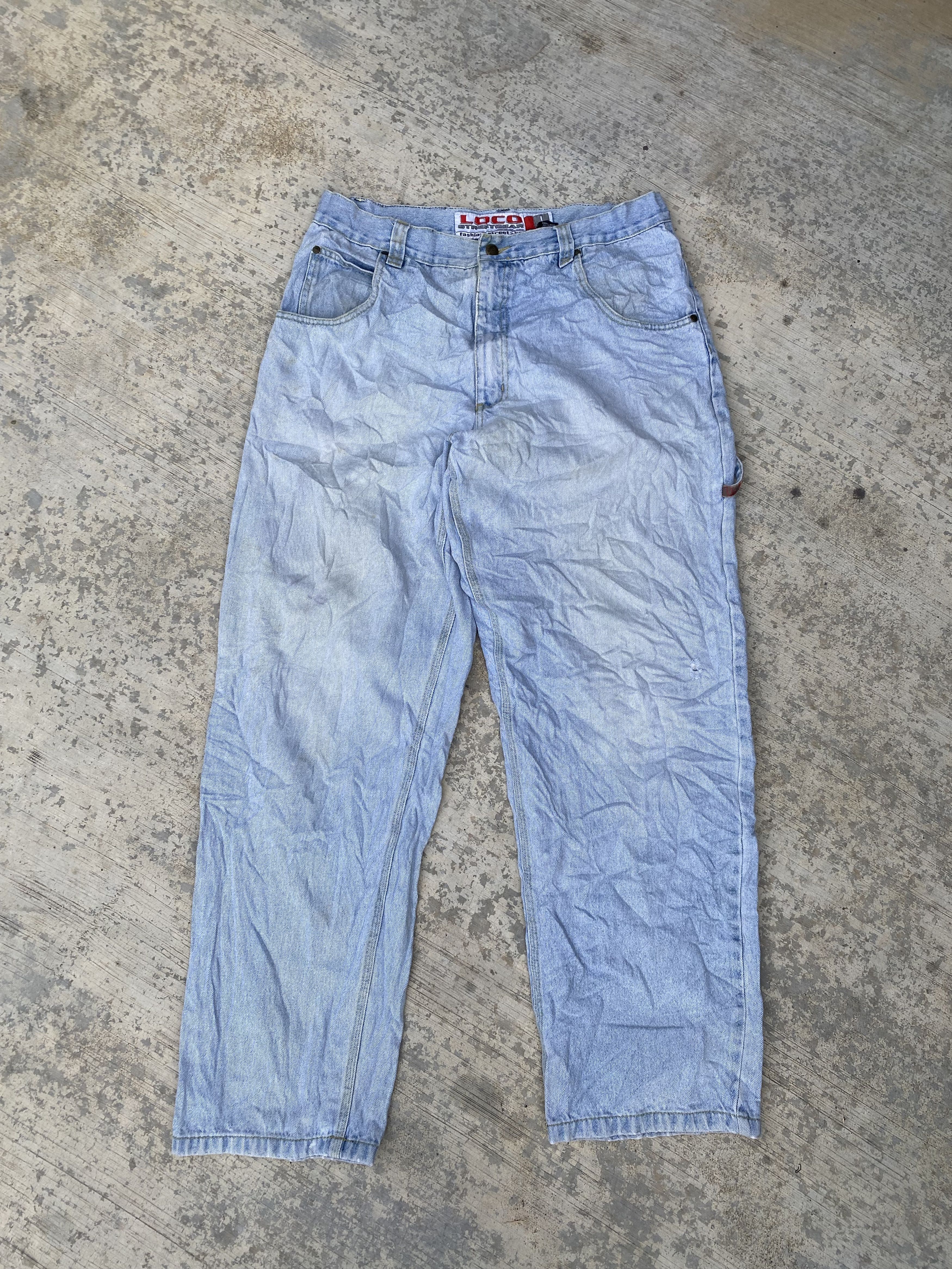 Vintage Vintage Y2K Loco streetgear baggy carpenter denim Size US 35 - 1 Thumbnail