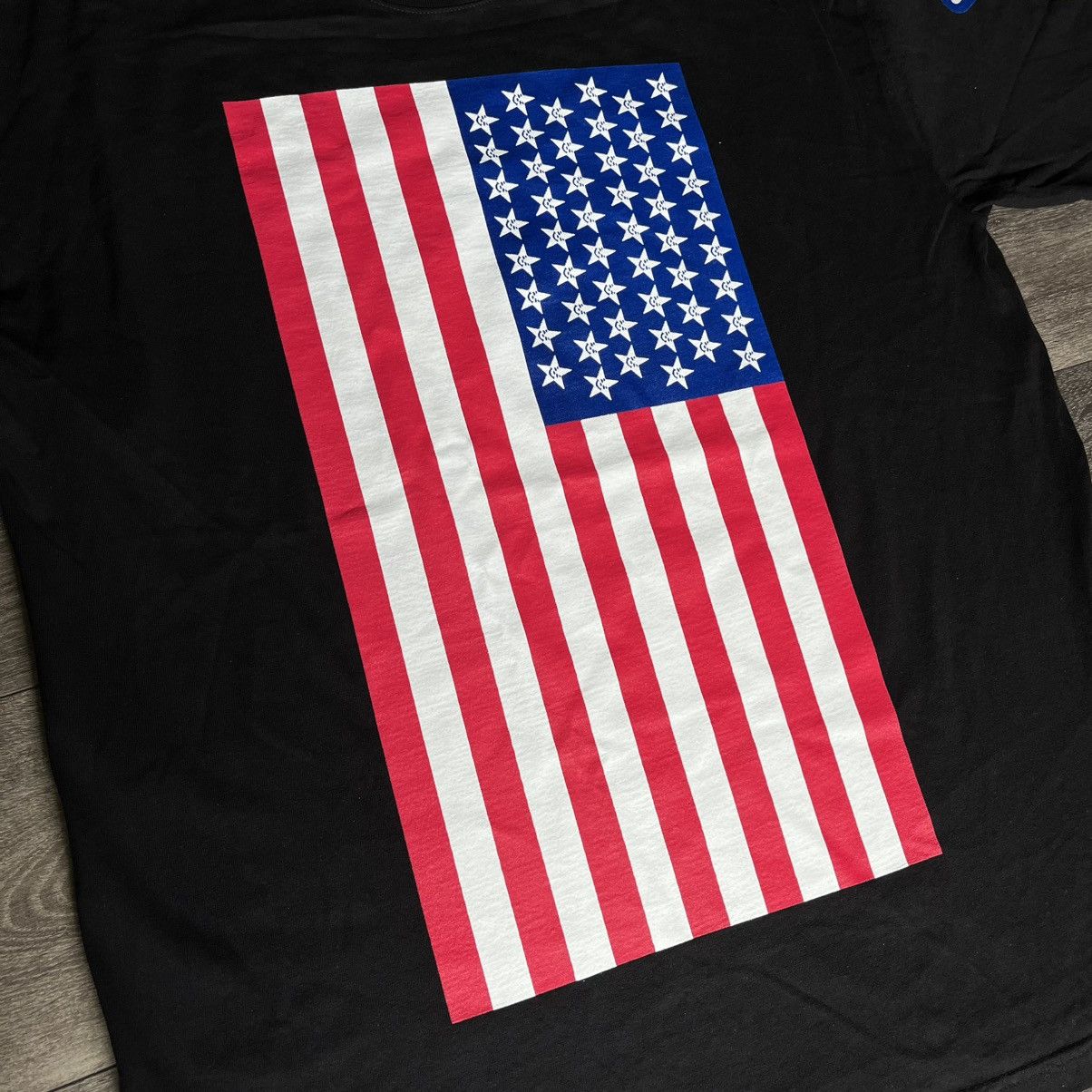 Asspizza Asspizza 50 States Tour American Flag Graphic T Shirt Black Size US L / EU 52-54 / 3 - 4 Thumbnail