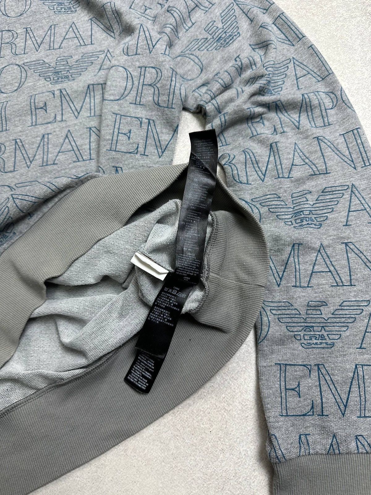 Armani Vintage Armani All Over Print Big Logo Sweatshirt Rare M Size US M / EU 48-50 / 2 - 5 Thumbnail