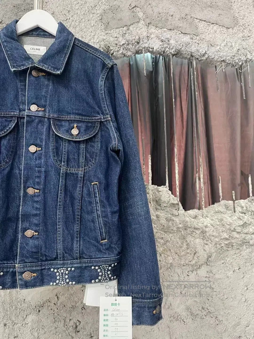 Celine Celine Triomphe Studded Denim Jacket. Size M / US 6-8 / IT 42-44 - 4 Thumbnail