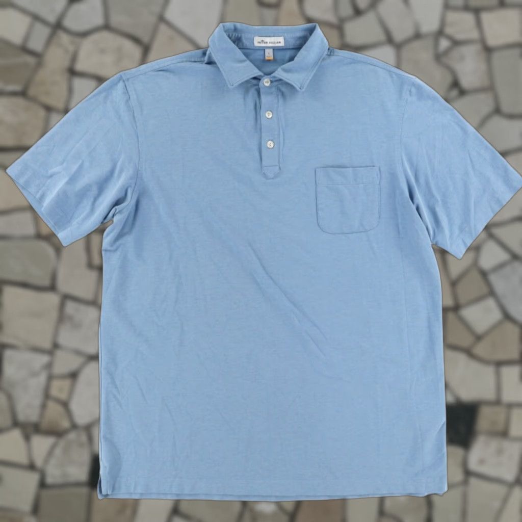 Peter Millar Peter Millar Crown Sport Clutch Polo Shirt Blue Men L Shirt Size US L / EU 52-54 / 3 - 1 Thumbnail