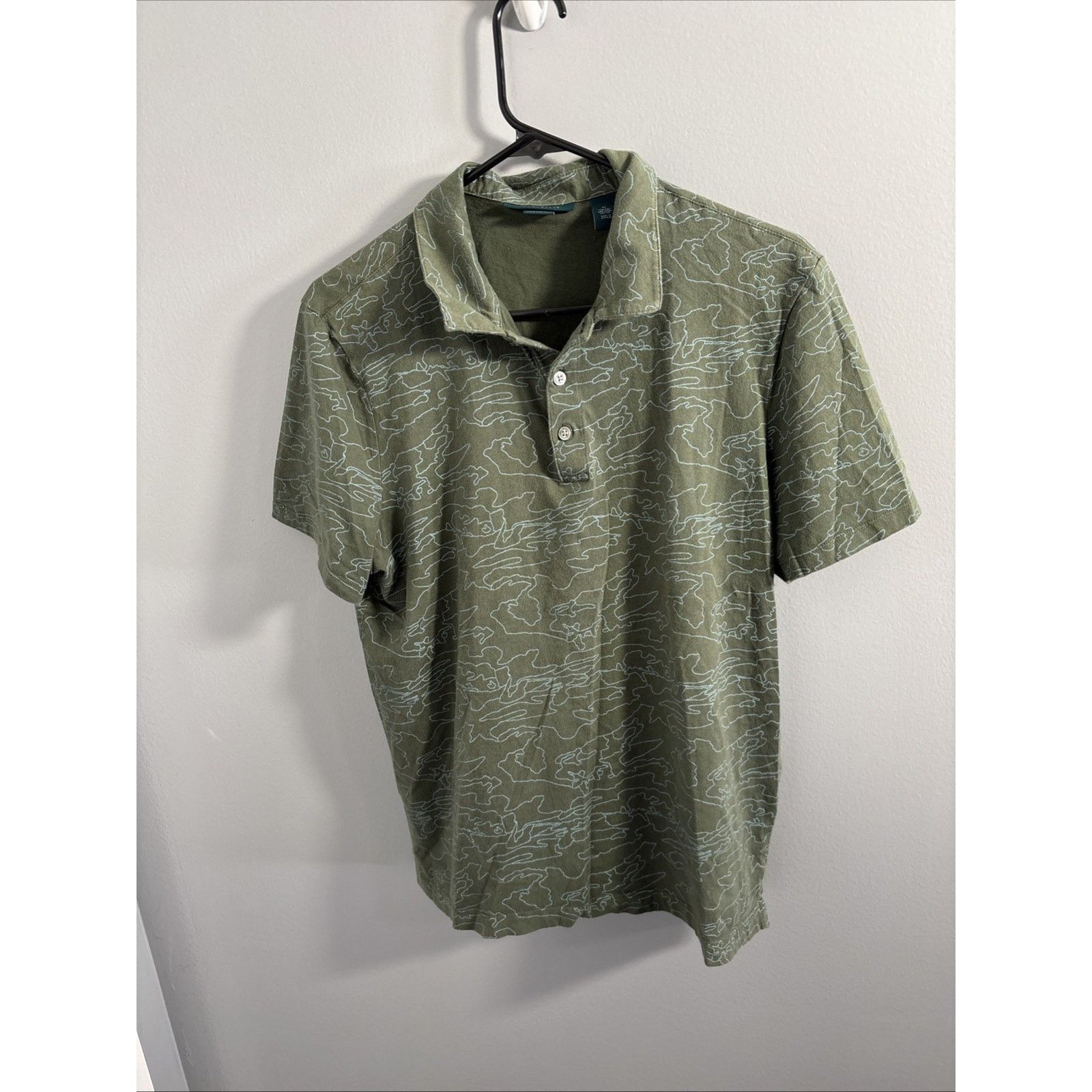 Perry Ellis Perry Ellis Green Half Button Up Men’s Tee Medium Size US M / EU 48-50 / 2 - 1 Thumbnail