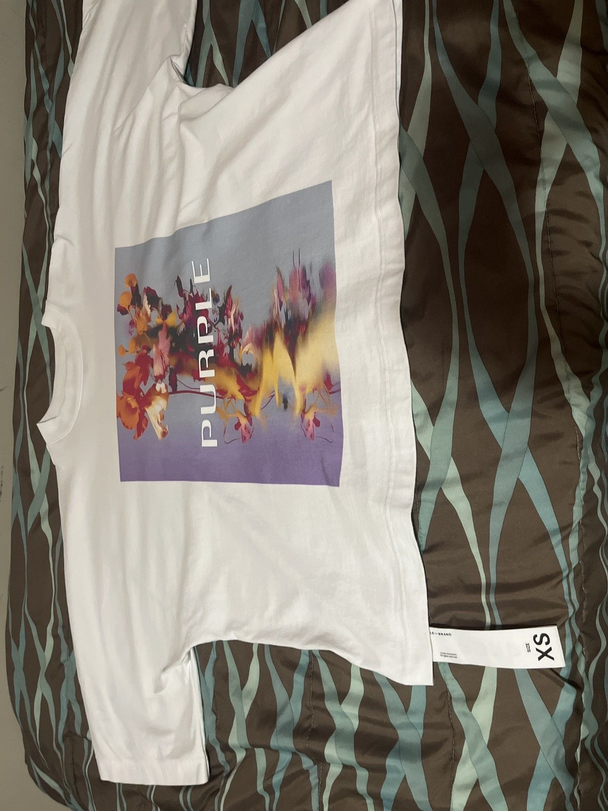 Purple Brand Floral smudge tee Size US XS / EU 42 / 0 - 1 Thumbnail