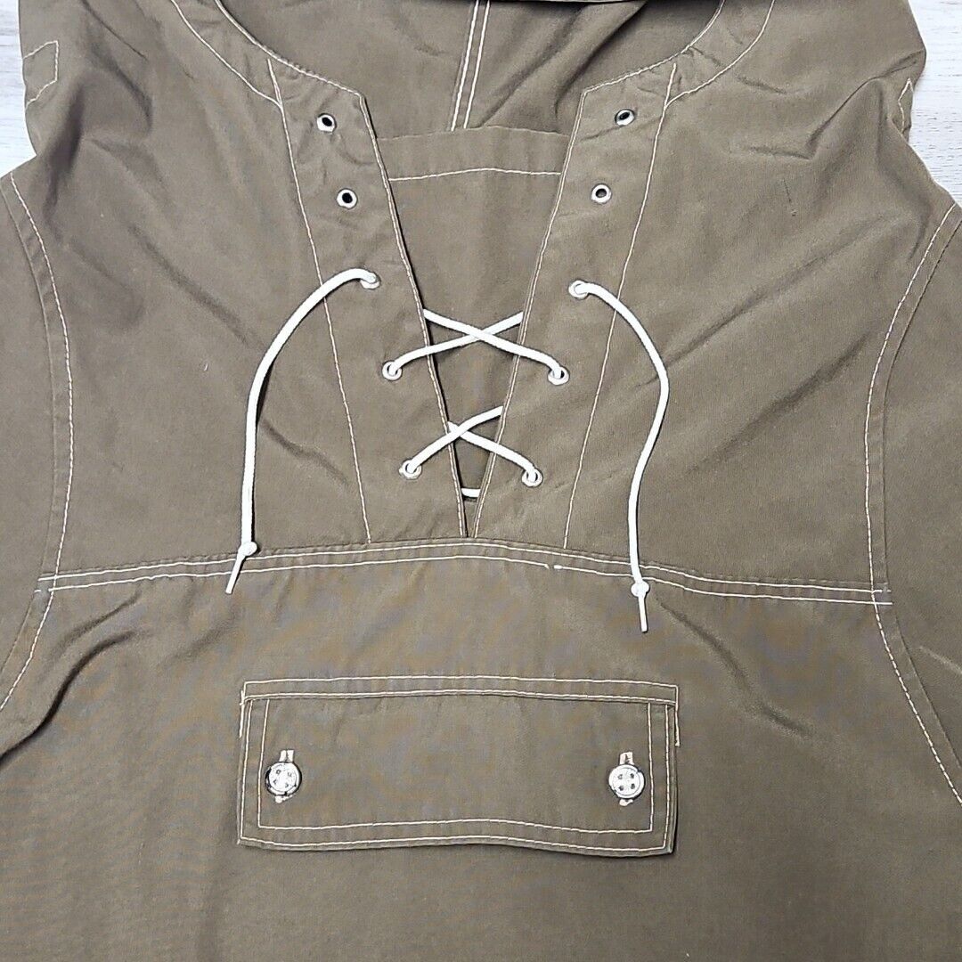 Vintage Polsport Lace Up Hoodie Mens S/M Khaki Canvas Pullover 1960s Size US S / EU 44-46 / 1 - 6 Thumbnail
