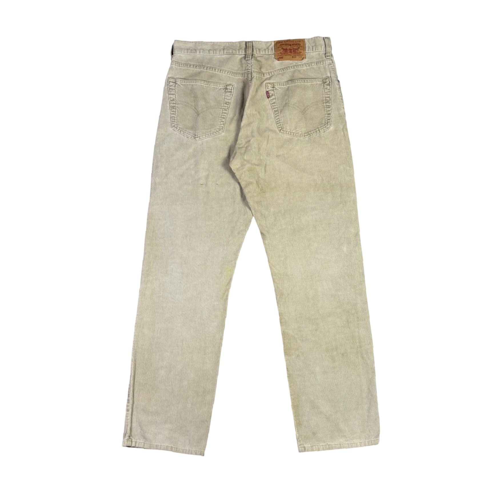 Vintage VINTAGE Levi Strauss 505 Corduroy Jeans Beige Straight Levi's 505 Mens Regular 32x30 Jeans Size US 32 / EU 48 - 2 Thumbnail
