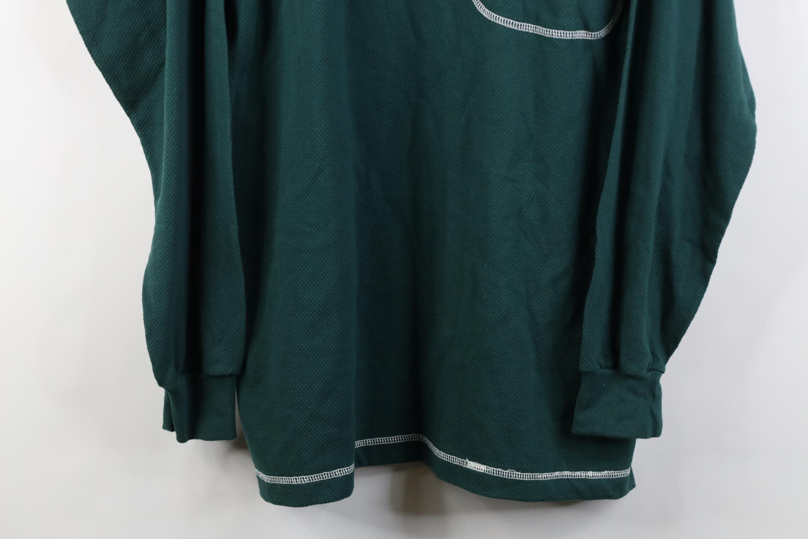 Vintage Deadstock Vintage 90s StreetwearThermal Knit T-Shirt Green Size US XL / EU 56 / 4 - 3 Thumbnail