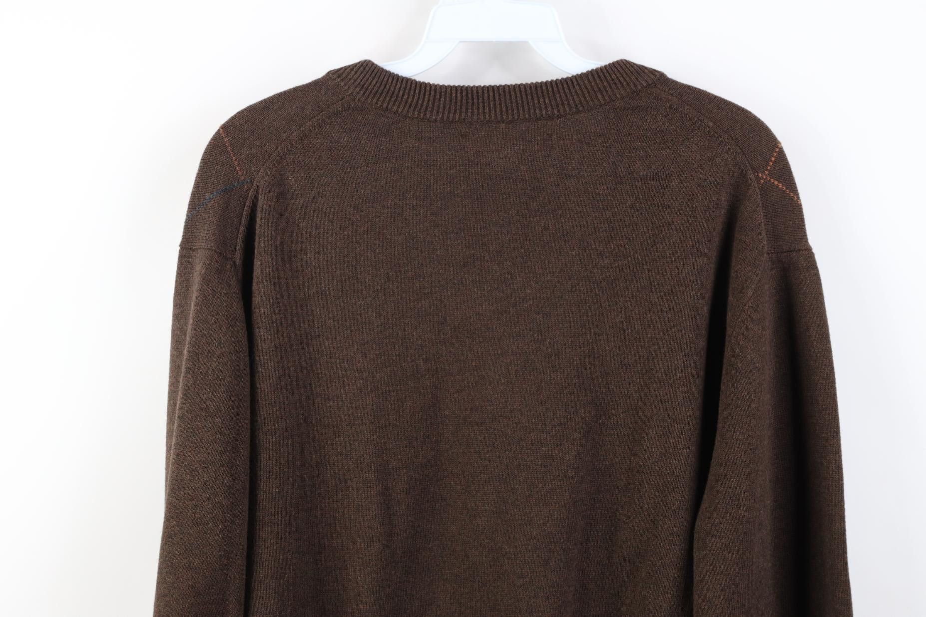 Vintage Vintage 90s Streetwear Diamond Knit Golf V-Neck Sweater Size US M / EU 48-50 / 2 - 9 Thumbnail