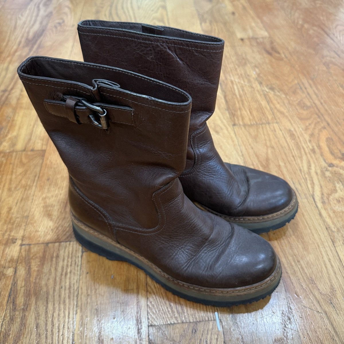 Prada Prada buckle boots Size US 8 / IT 38 - 1 Thumbnail