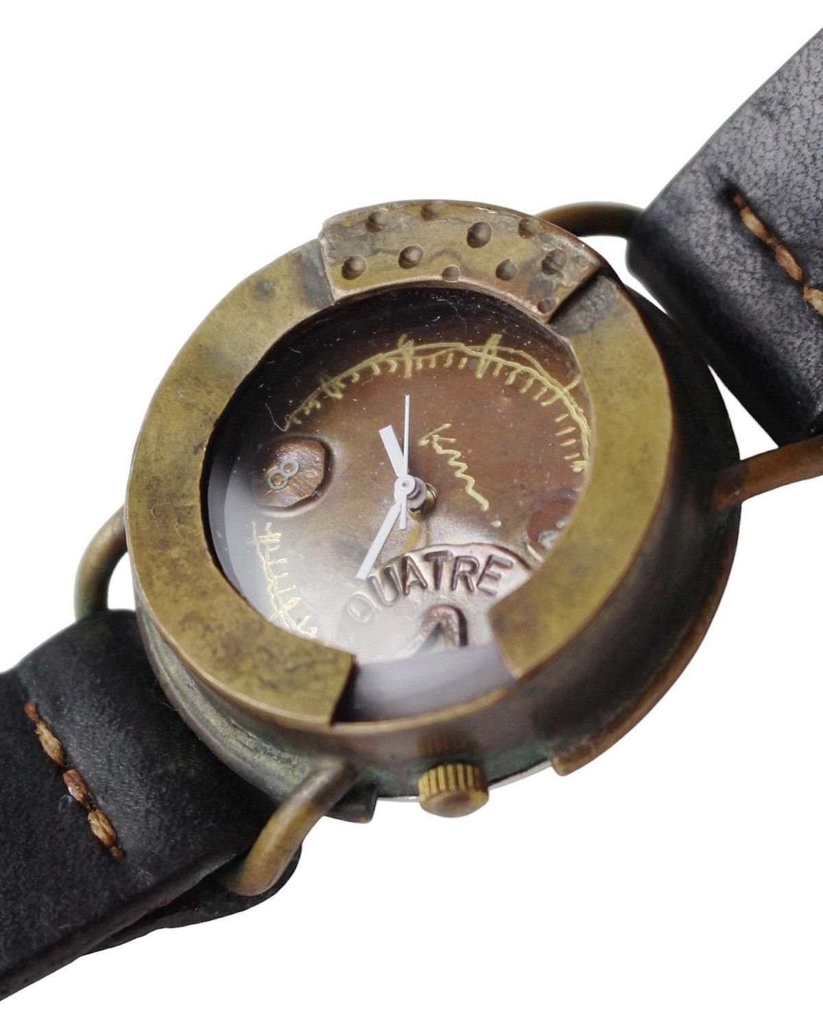 Vintage 2000S JAPANESE HANDMADE STEAMPUNK “QUATRE” BRONZE WATCH Size ONE SIZE - 10 Thumbnail