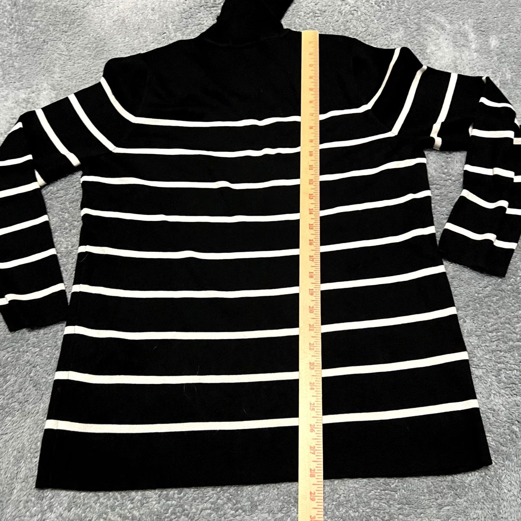 Vintage Chicos Sweater Womens 4 XXL Graphic Stripe Rachel Turtleneck Black Shirt Pullover Regular Womens Boys? Size XXL / US 16-18 / IT 52-54 - 7 Thumbnail