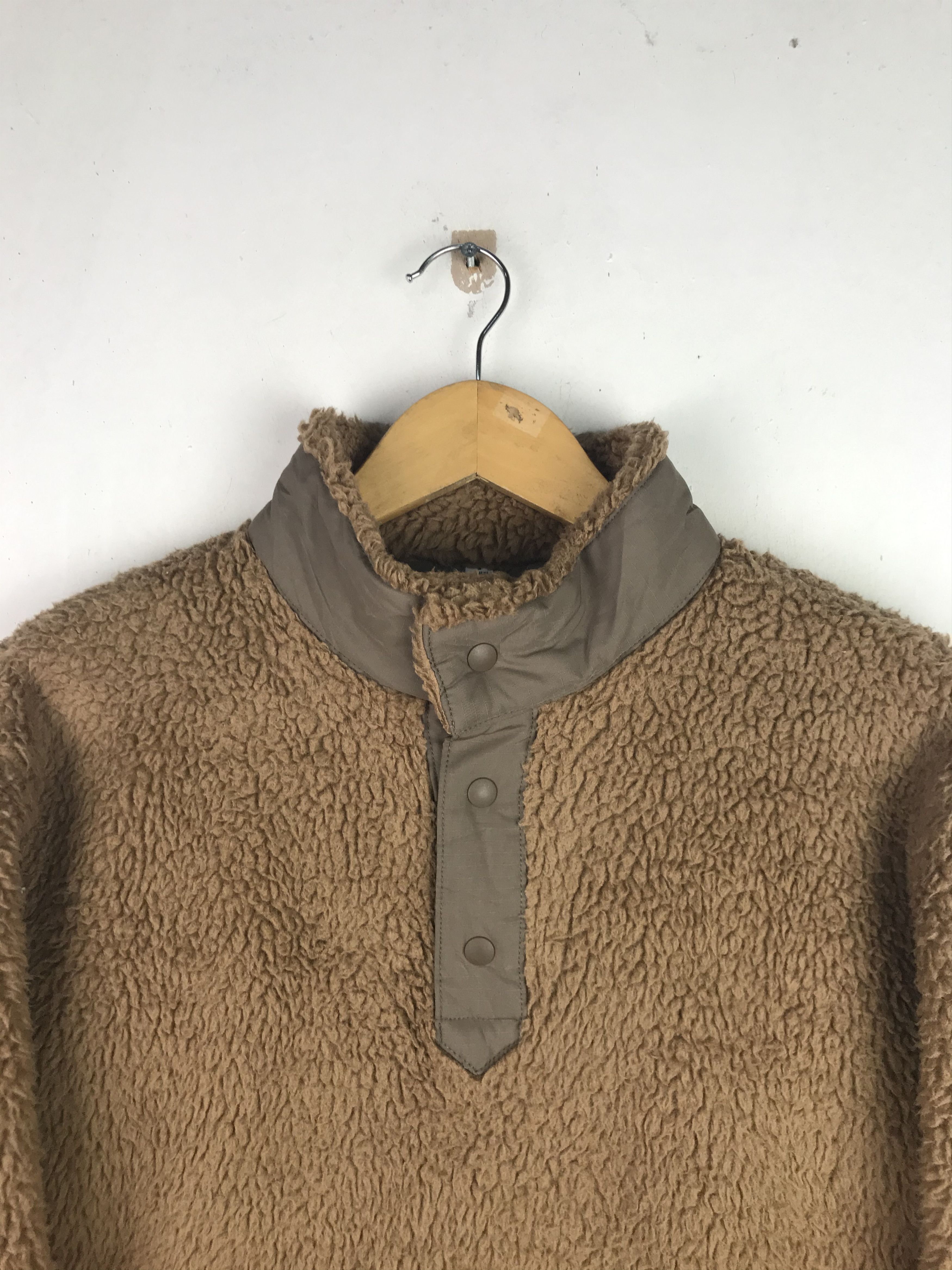 Japanese Brand × Uniqlo × White Mountaineering Rare Design Uniqlo White Mountaineering Half Button Fleece Size US S / EU 44-46 / 1 - 3 Thumbnail
