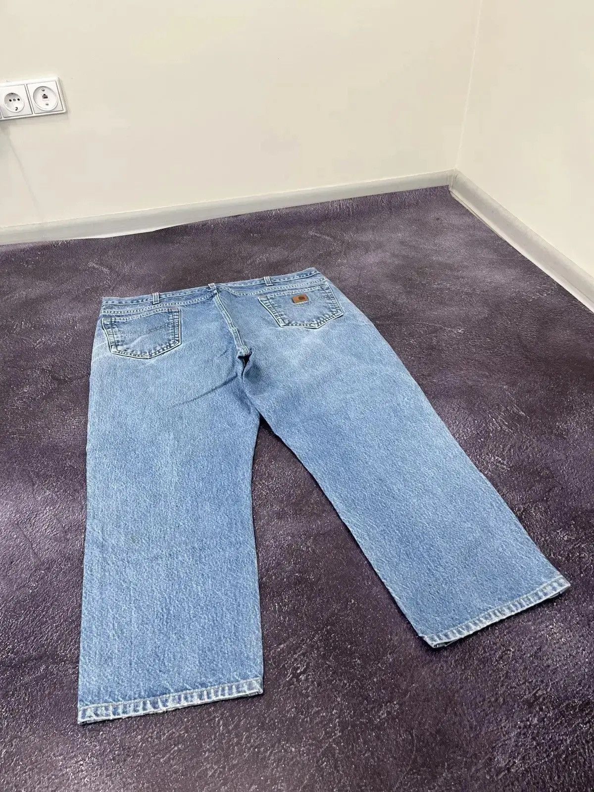 Carhartt × Vintage Vintage Carhartt 90s Faded Light Blue Hype Denim Baggy Jeans Size US 38 / EU 54 - 3 Thumbnail