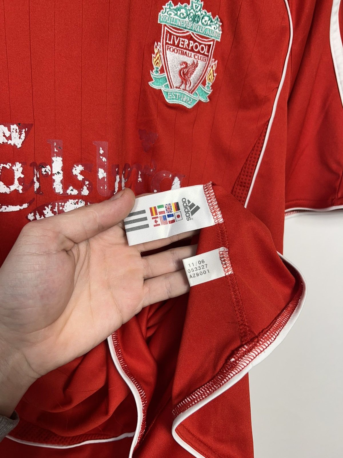 Adidas #8 Gerrard Adidas Liverpool 2006 Home Soccer Jersey T-shirt Size US M / EU 48-50 / 2 - 6 Thumbnail