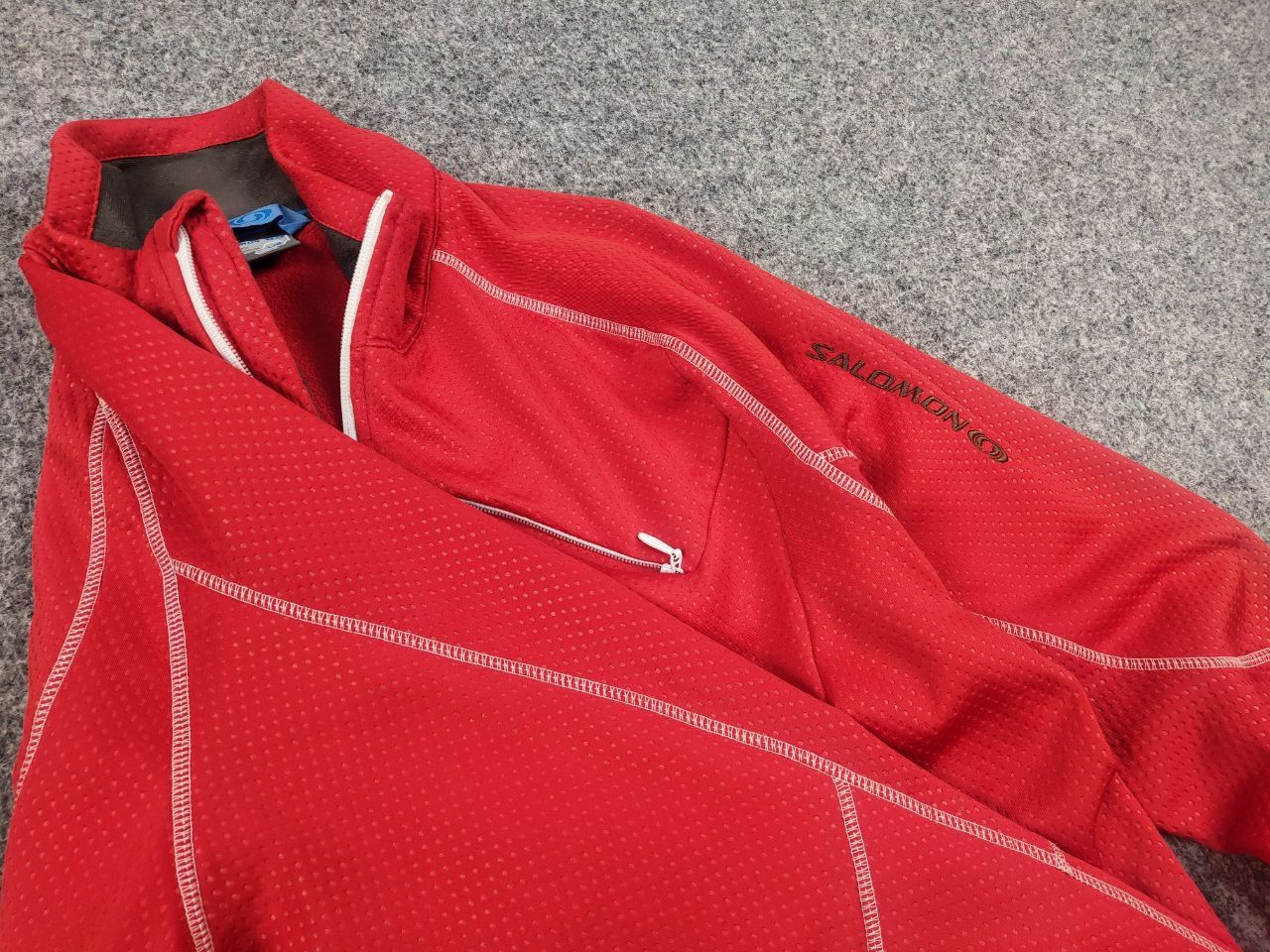 Salomon Vintage Salomon Acti Logo Zip Red Fleece Long sleeve Size US L / EU 52-54 / 3 - 10 Thumbnail