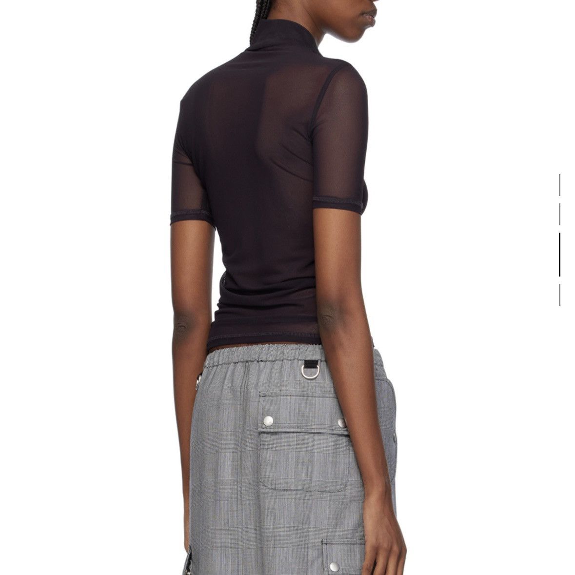 Coperni COPERNI Burgundy High Neck T-shirt Size S / US 4 / IT 40 - 2 Thumbnail