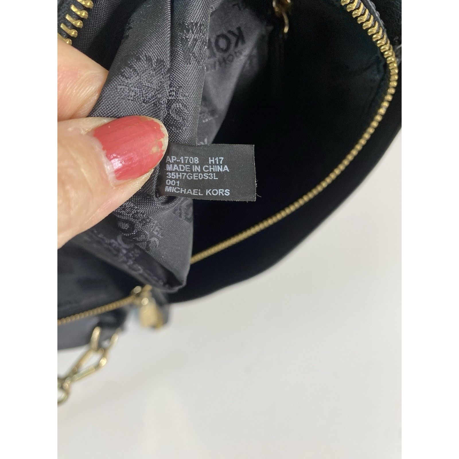 Michael Kors MICHAEL MICHAEL KORS ELLIS BLACK LEATHER CROSSBODY SHOULDER Size ONE SIZE - 4 Thumbnail