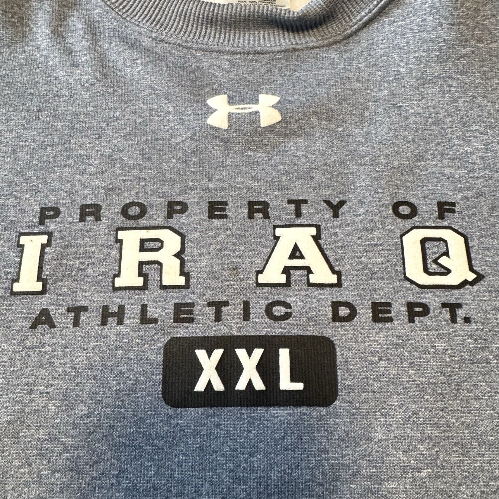 Under Armour Under Armour Sweatshirt Mens Blue Medium Property Of Iraq Athletic Department Size US M / EU 48-50 / 2 - 4 Thumbnail