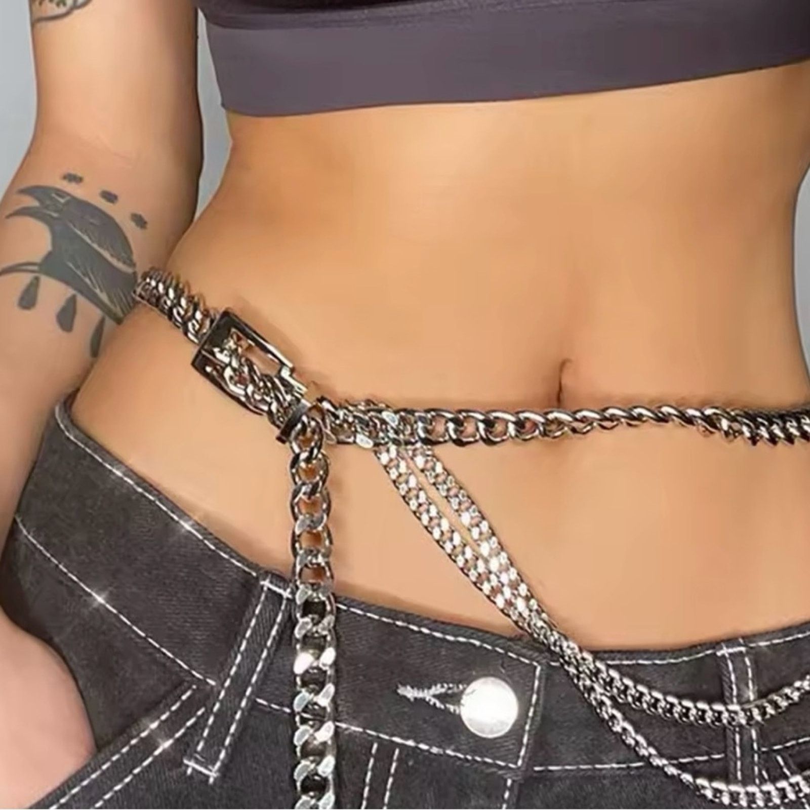 Other Multi Layer Chain Belts for Women Waistbands Long Tassel Size ONE SIZE - 1 Thumbnail