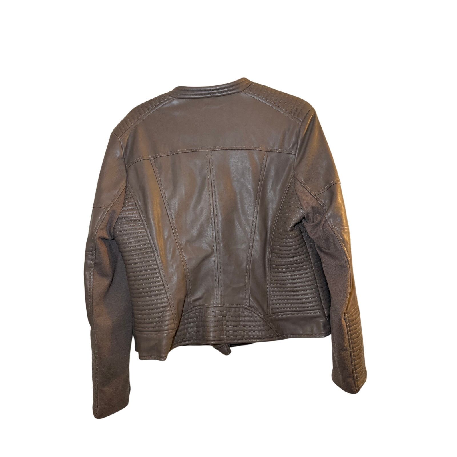 Bar III Bar III Taupe Moto Jacket XL Faux Leather Size XL / US 12-14 / IT 48-50 - 5 Thumbnail