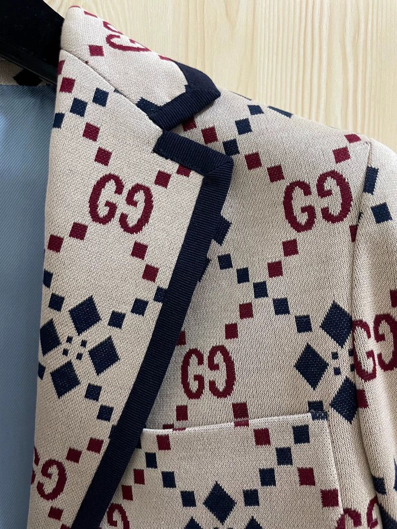 Gucci Gucci Knitted old flower logo suit jacket 2501-Nextarrow Size US S / EU 44-46 / 1 - 5 Thumbnail