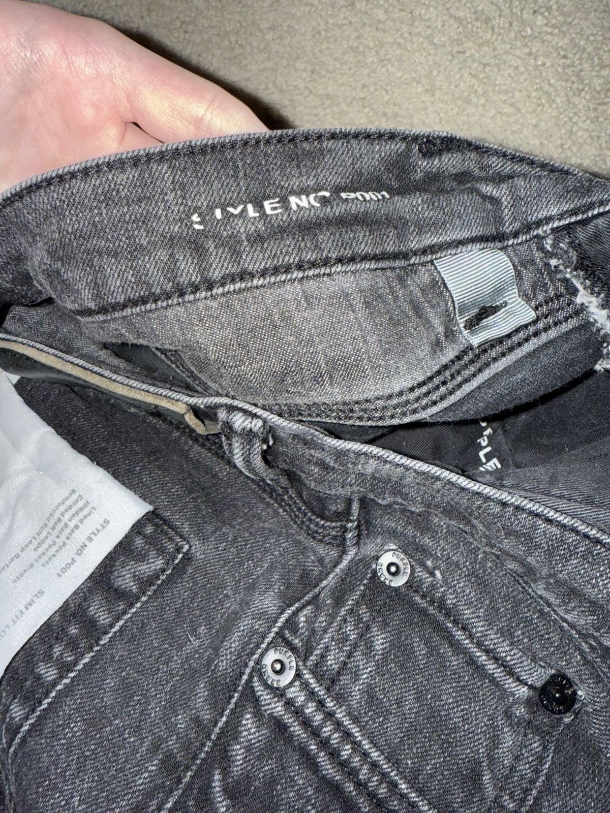 Purple Brand Purple P001 Black Raw Jeans Size US 30 / EU 46 - 5 Thumbnail