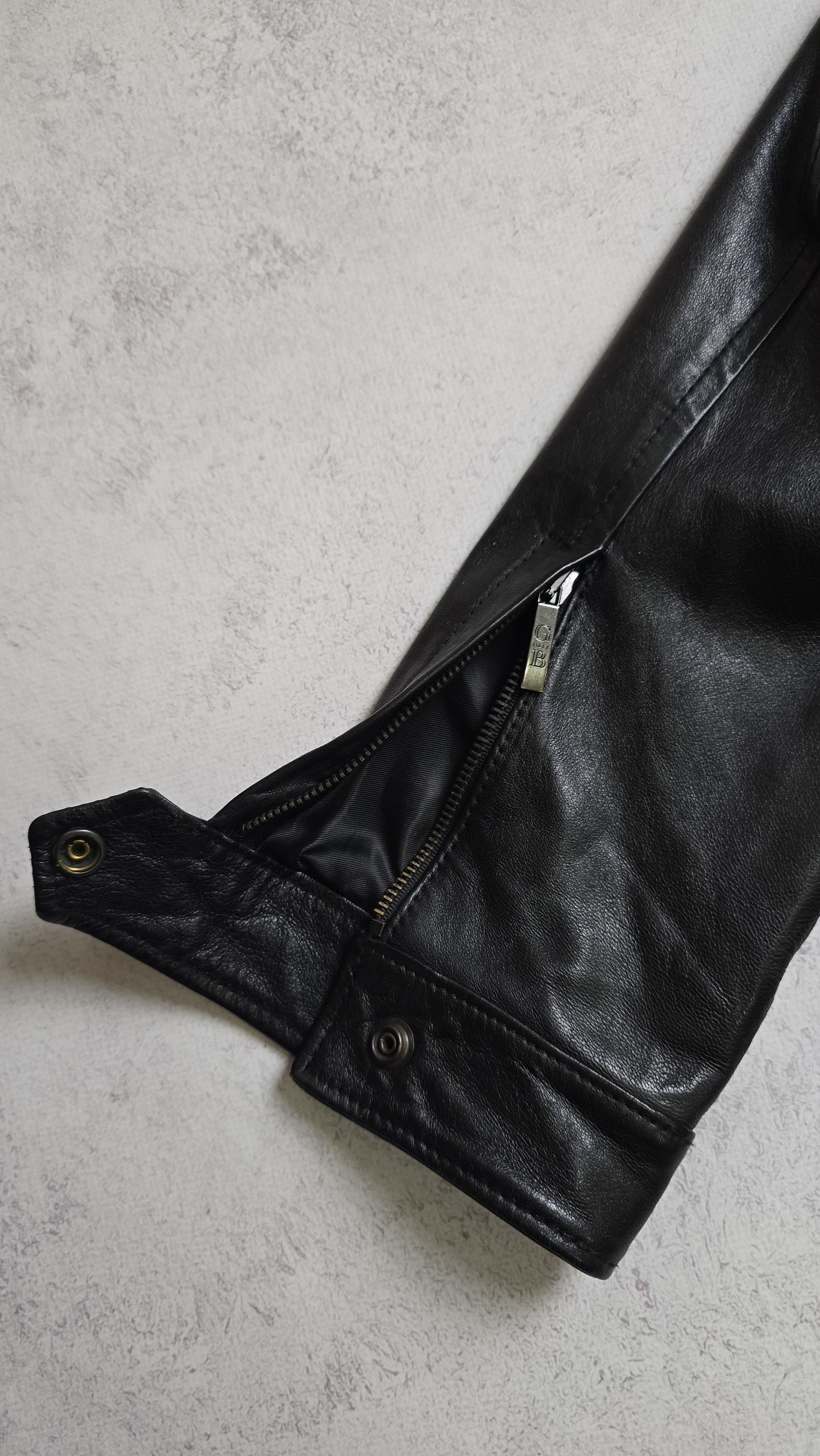 Other Floriani Vera Pelle Leather Bomber Jacket Full Zip Military Size US XL / EU 56 / 4 - 12 Thumbnail