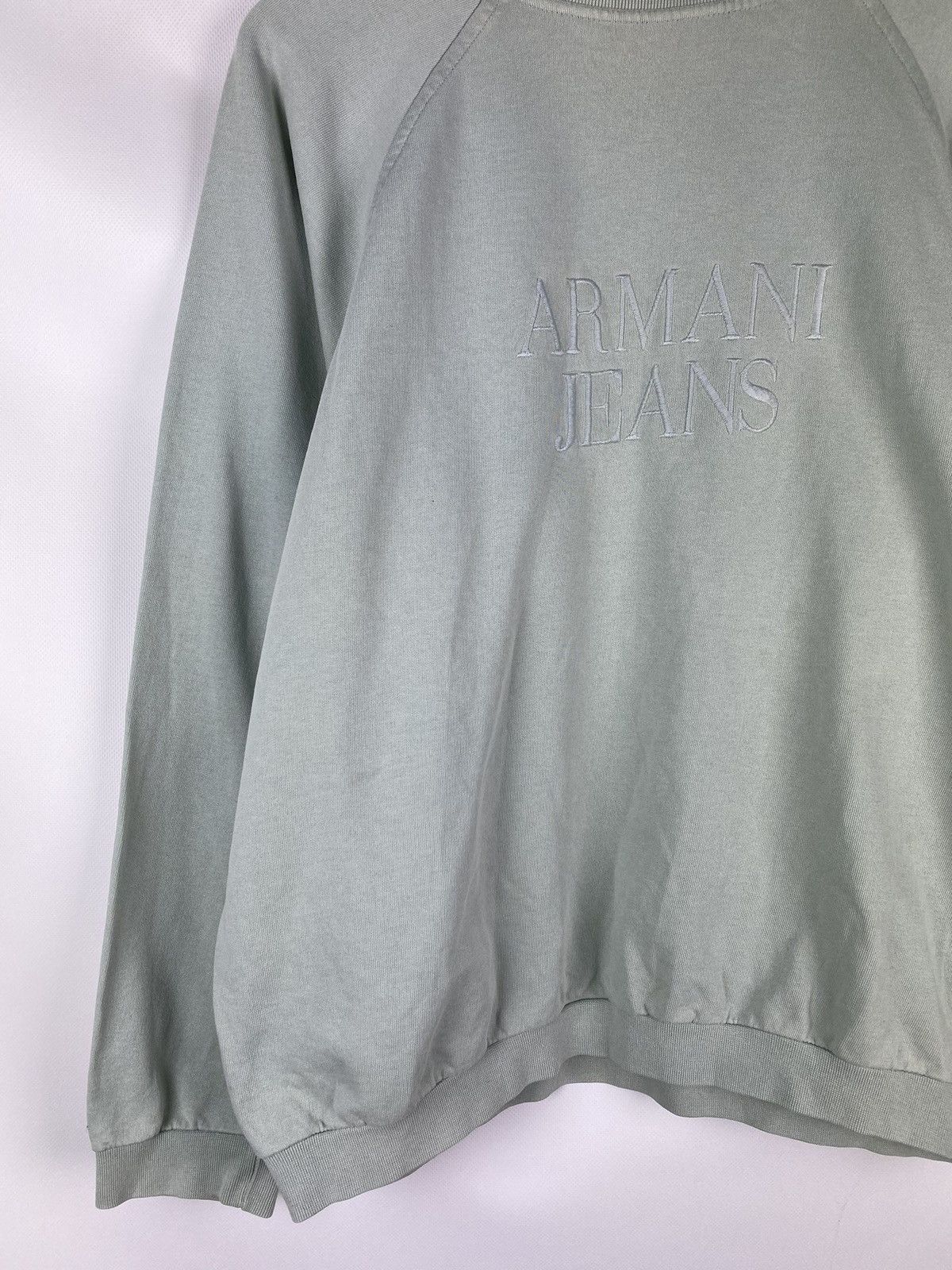 Armani × Vintage Armani Jeans Vintage Y2K Big Logo Men’s Sweatshirt Pullover Size US L / EU 52-54 / 3 - 6 Thumbnail
